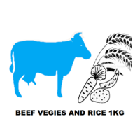 Fresh Raw Beef Rice & Veggies Mince - 1KG Frozen Roll