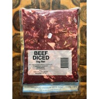 Eco Pet Premium Fresh Raw Beef - Diced 1kg "Preservative Free"