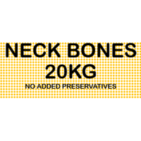 Bulk Beef Neck Raw Bones 20kg Frozen