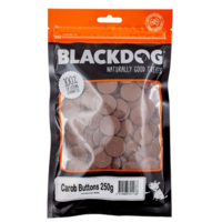 Black Dog Carob Buttons 250gm