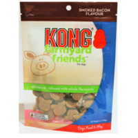 KONG Farmyard Friends Smoked Bacon Flavour Biscuit Treats For Dogs 200gm