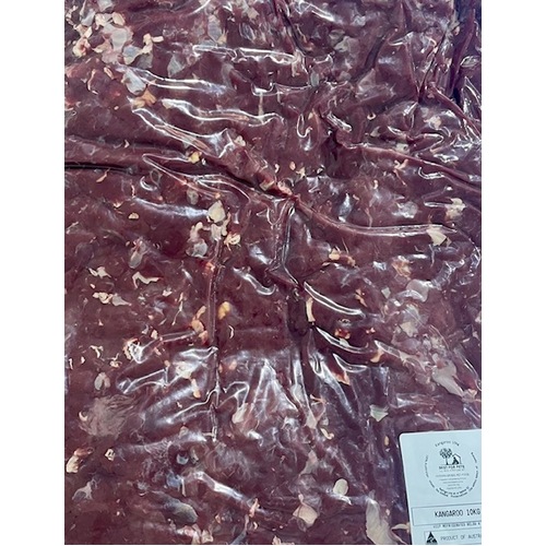 BFP Human Grade Kangaroo Coarsely Minced 10kg - 6% Fat