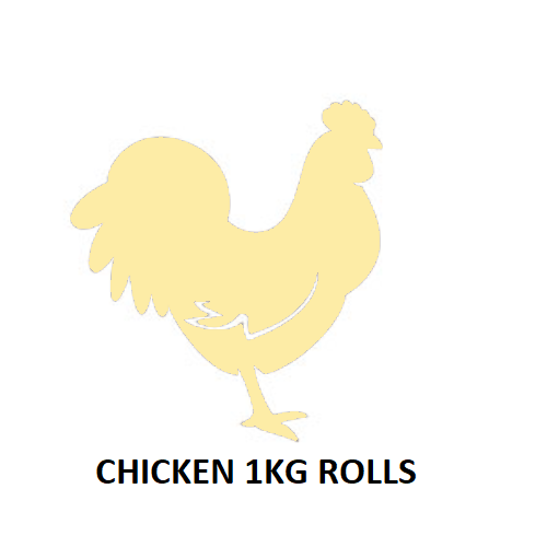  Buddys Fresh Raw Chicken Minced 1KG - FROZEN Cryovac Rolls