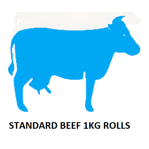 Buddys Fresh Raw Beef Standard Mince -  1kg Cryovac Roll  (10-12% Fat)