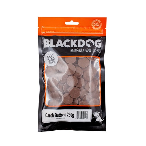 Black Dog Carob Buttons 250gm