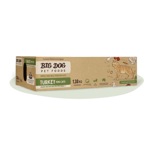 Big Dog Turkey Raw Cat Food 1.38kg
