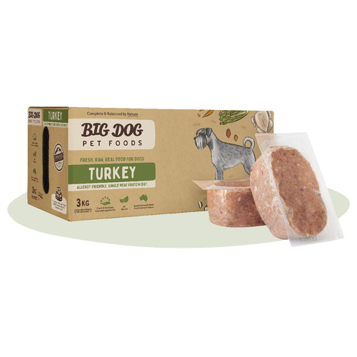 Big Dog Turkey Raw 3kg Dog Food