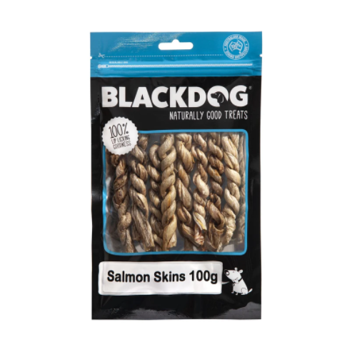 Black Dog Salmon Skins 100gm