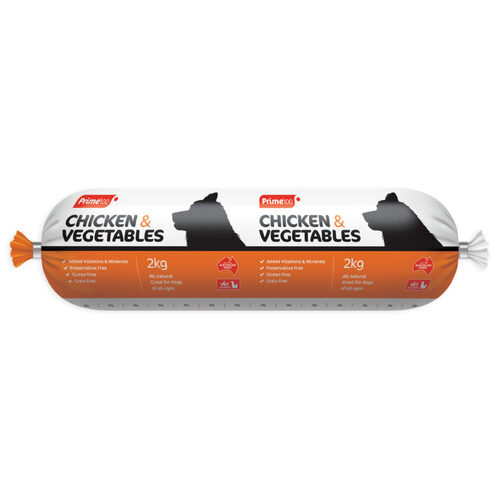 Prime100 Fresh Chicken & Vegetables 2kg Roll